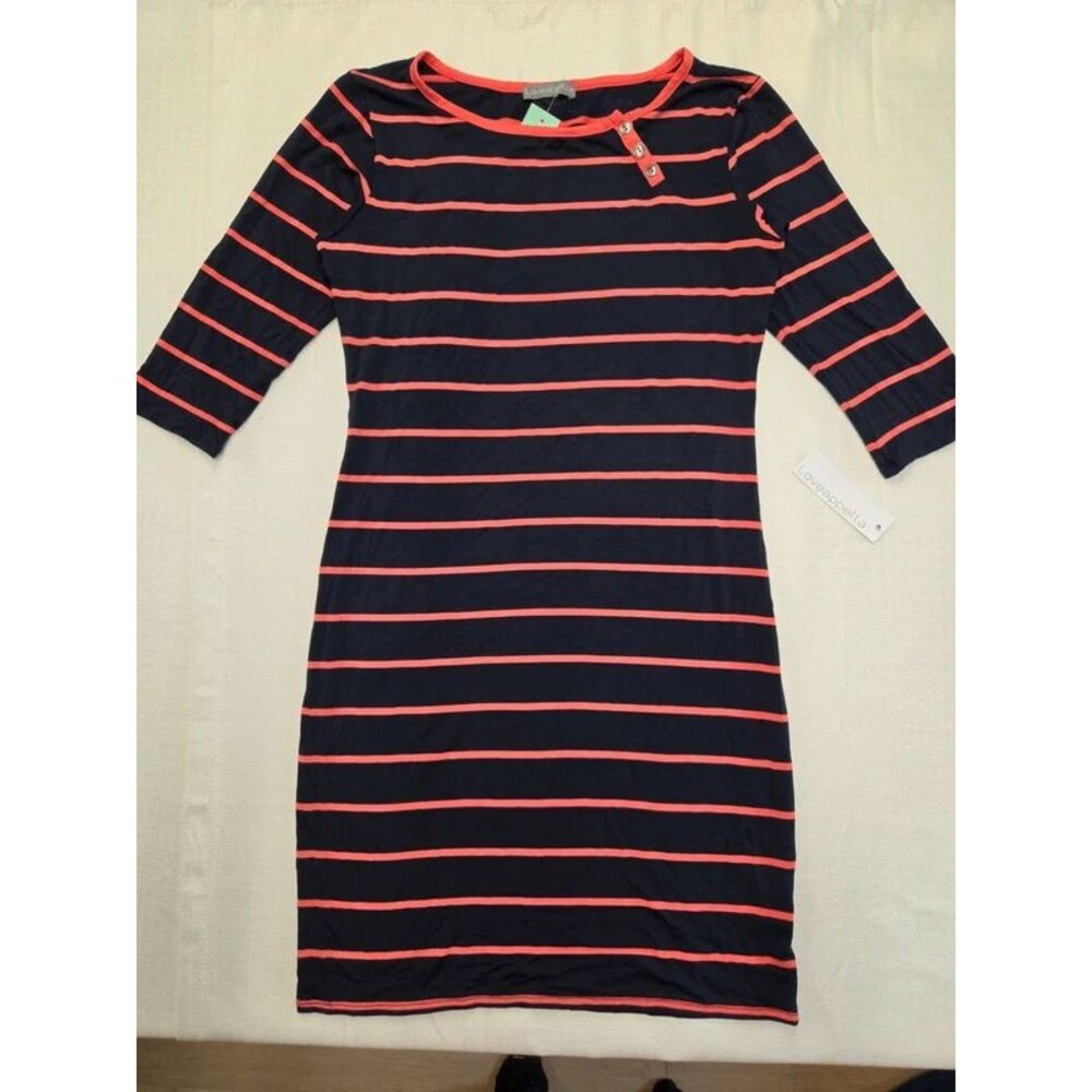 NWT Loveappella Hadlee Striped Dress Womens Medium